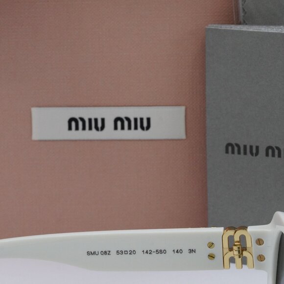 Final Price! Miu Miu MU08ZS 1425S0 White Grey Sunglasses main image 8